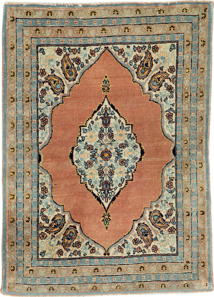 Antique Persian Tabriz Hagi Jalili Throw Rug, No.26019 - Gsblank