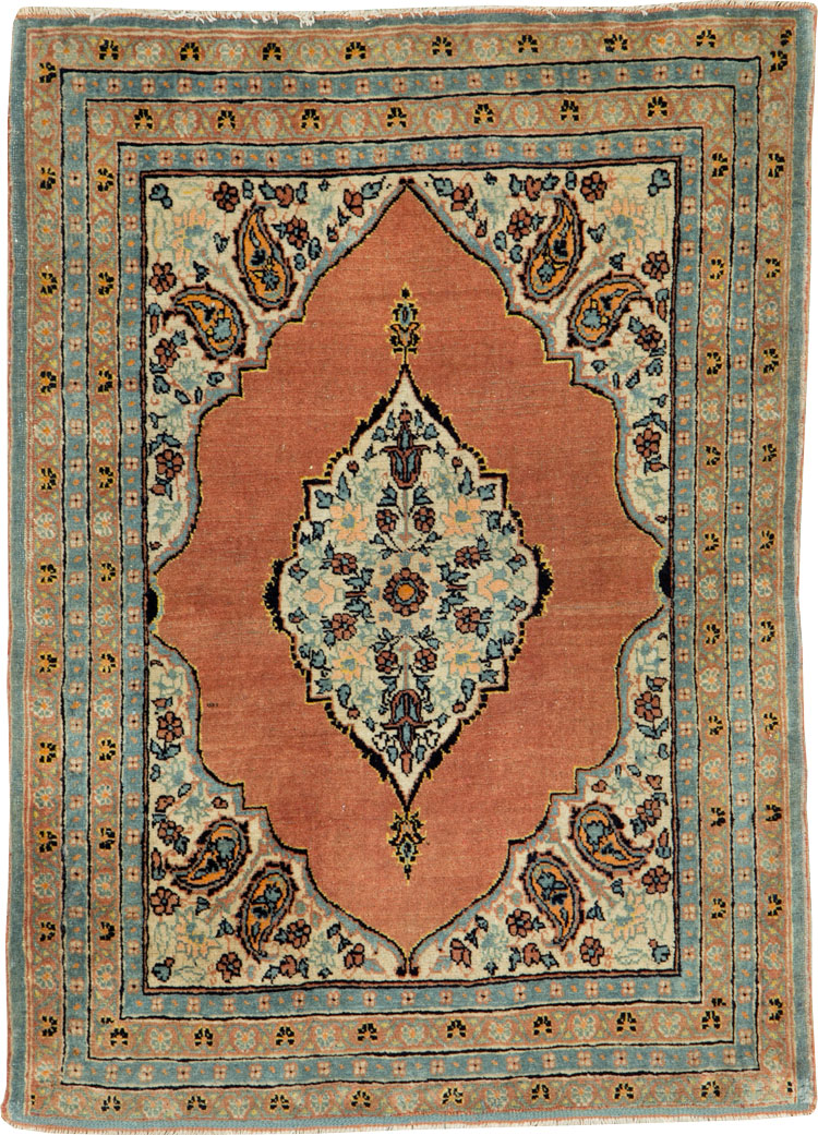 Antique Persian Tabriz Hagi Jalili Throw Rug, No.26019 - Gsblank