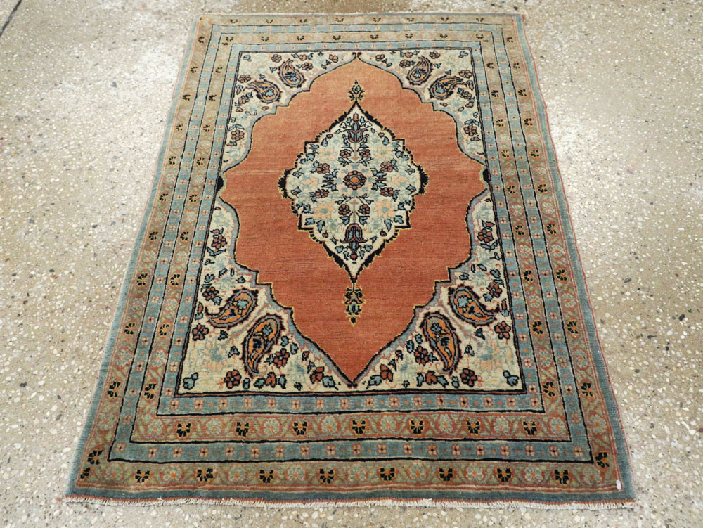 Antique Persian Tabriz Hagi Jalili Throw Rug, No.26019 - Gsblank