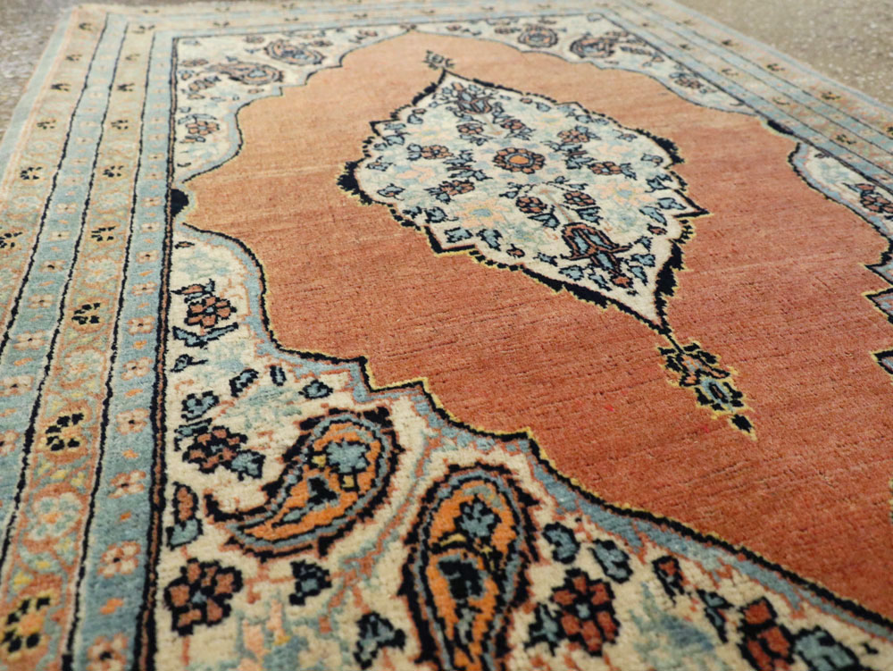Antique Persian Tabriz Hagi Jalili Throw Rug, No.26019 - Gsblank