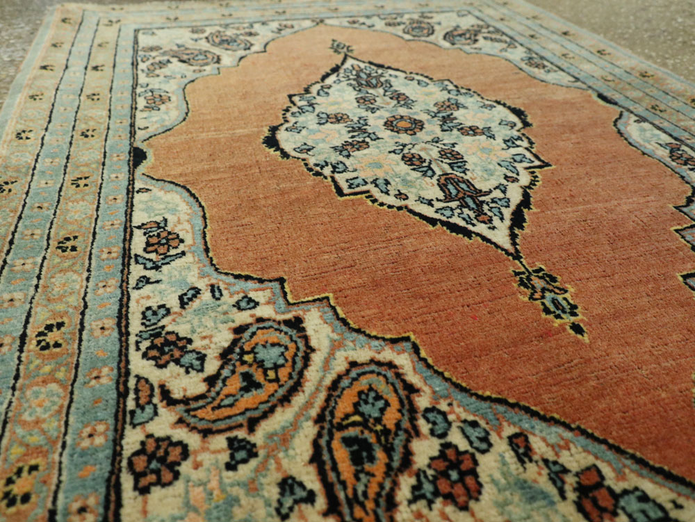 Antique Persian Tabriz Hagi Jalili Throw Rug, No.26019 - Gsblank