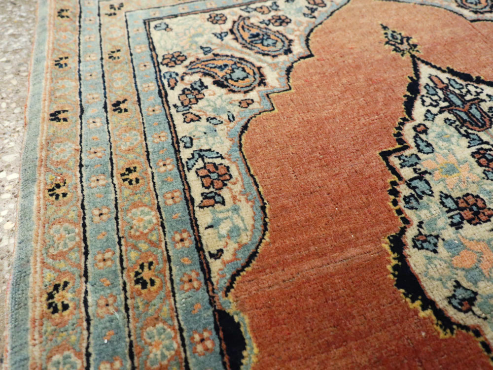 Antique Persian Tabriz Hagi Jalili Throw Rug, No.26019 - Gsblank