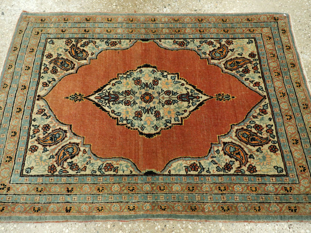 Antique Persian Tabriz Hagi Jalili Throw Rug, No.26019 - Gsblank