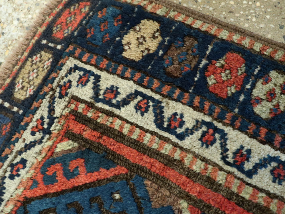 Antique Persian Jaff Kurd Square Throw Rug, No.26024 - Gsblank