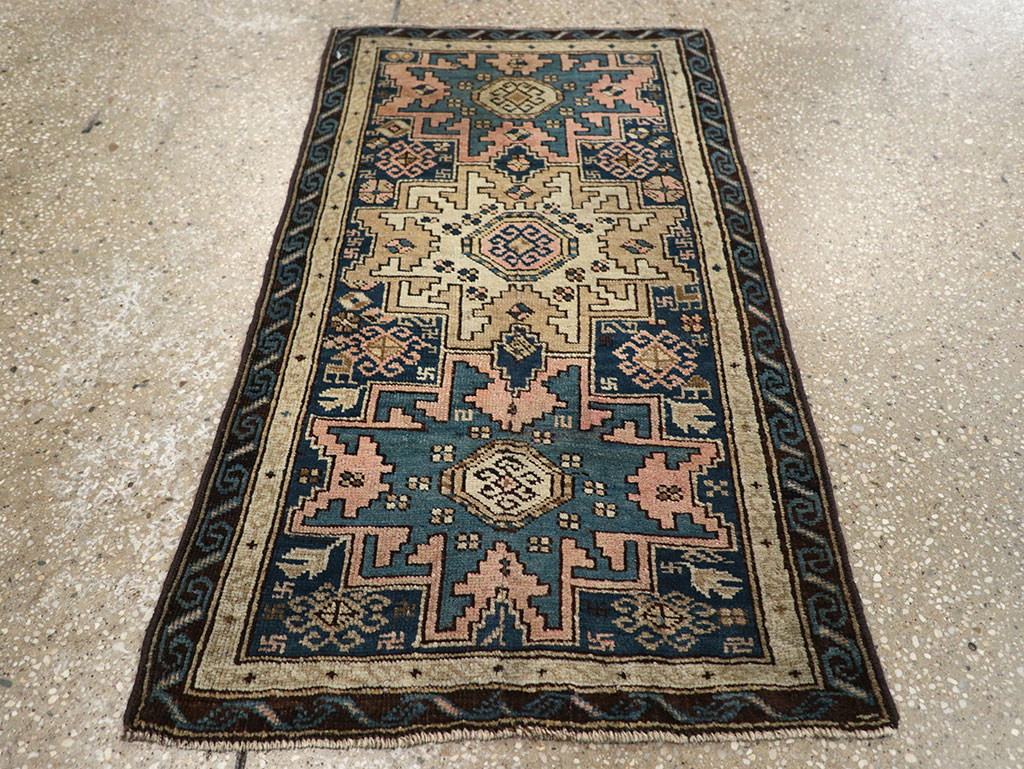 Antique Caucasian Shirvan Throw Rug, No.26027 - Gsblank
