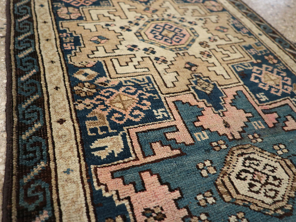 Antique Caucasian Shirvan Throw Rug, No.26027 - Gsblank