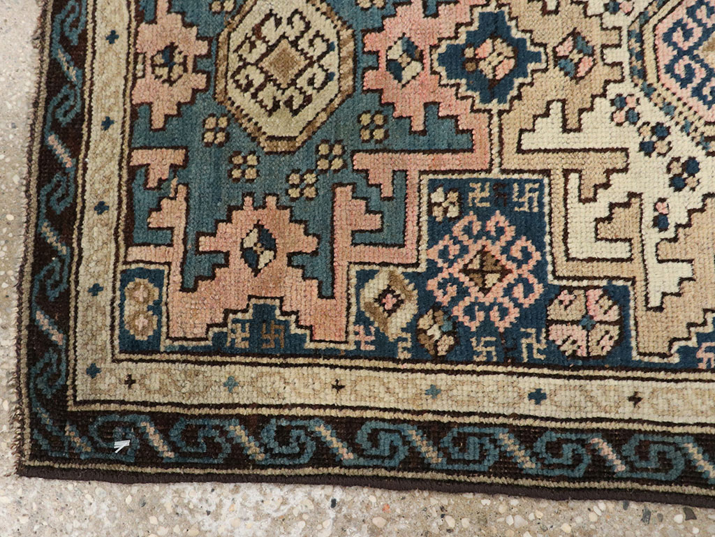 Antique Caucasian Shirvan Throw Rug, No.26027 - Gsblank