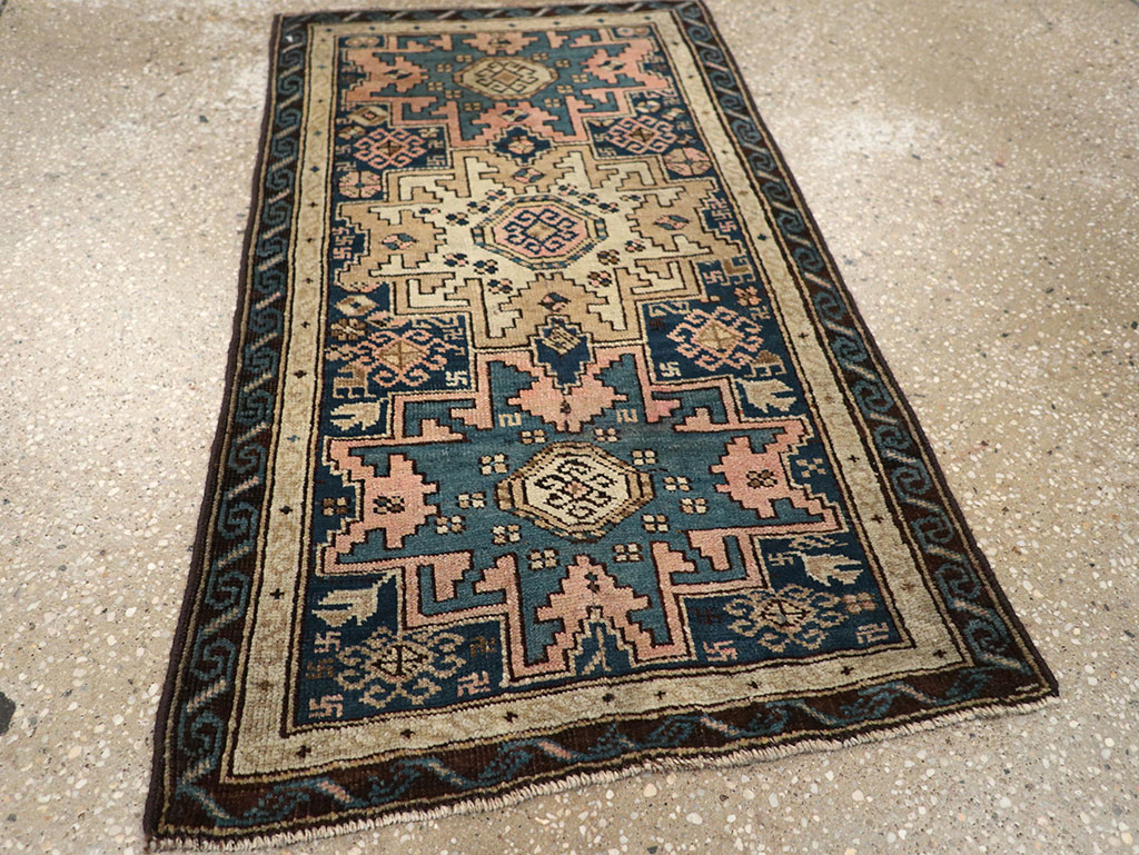 Antique Caucasian Shirvan Throw Rug, No.26027 - Gsblank