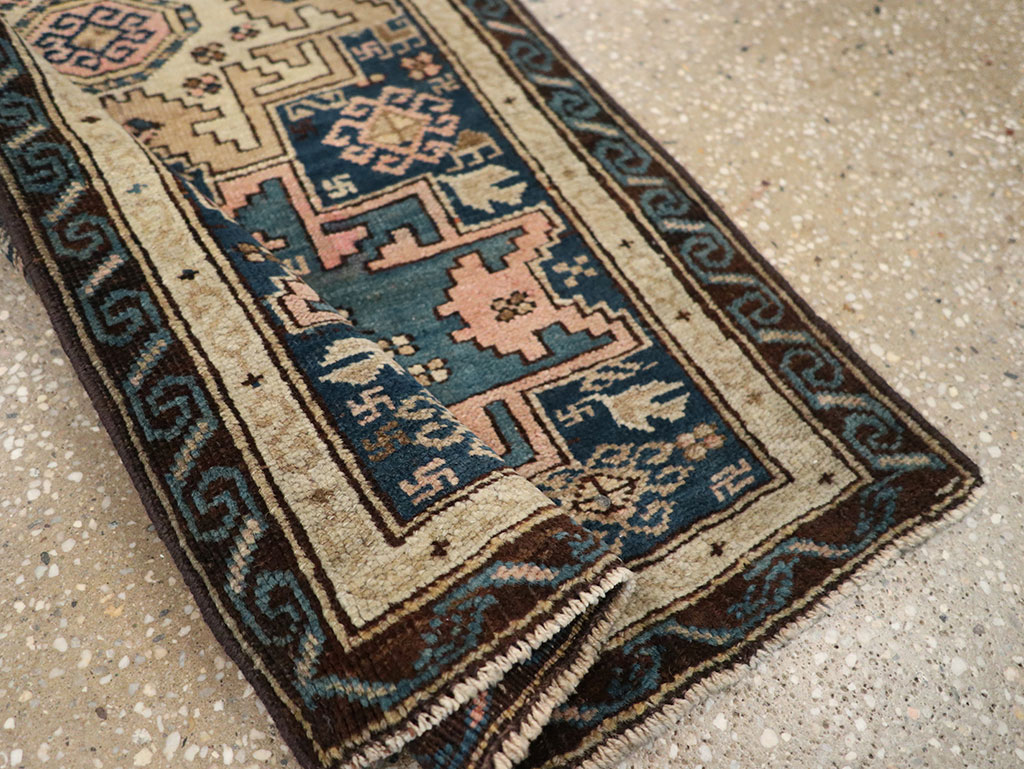 Antique Caucasian Shirvan Throw Rug, No.26027 - Gsblank