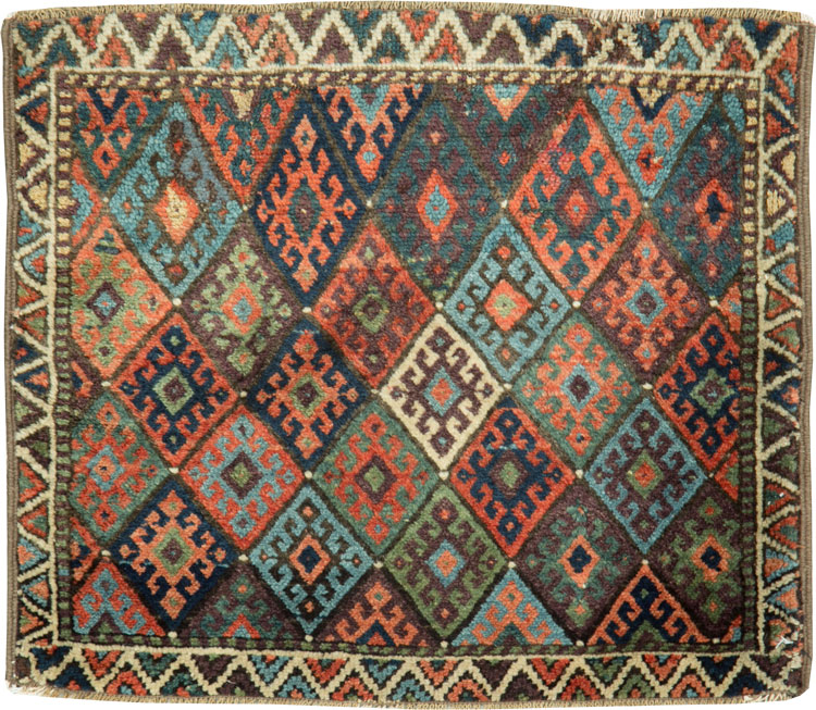Antique Persian Jaff Kurd Throw Rug, No.26030 - Gsblank