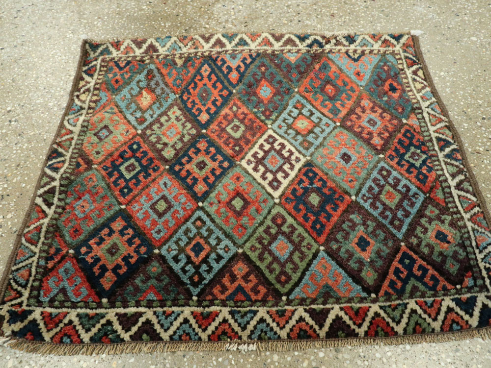 Antique Persian Jaff Kurd Throw Rug, No.26030 - Gsblank