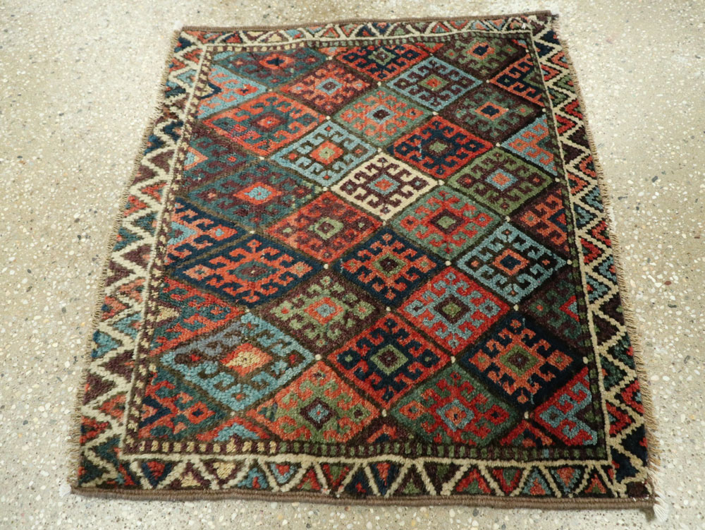 Antique Persian Jaff Kurd Throw Rug, No.26030 - Gsblank