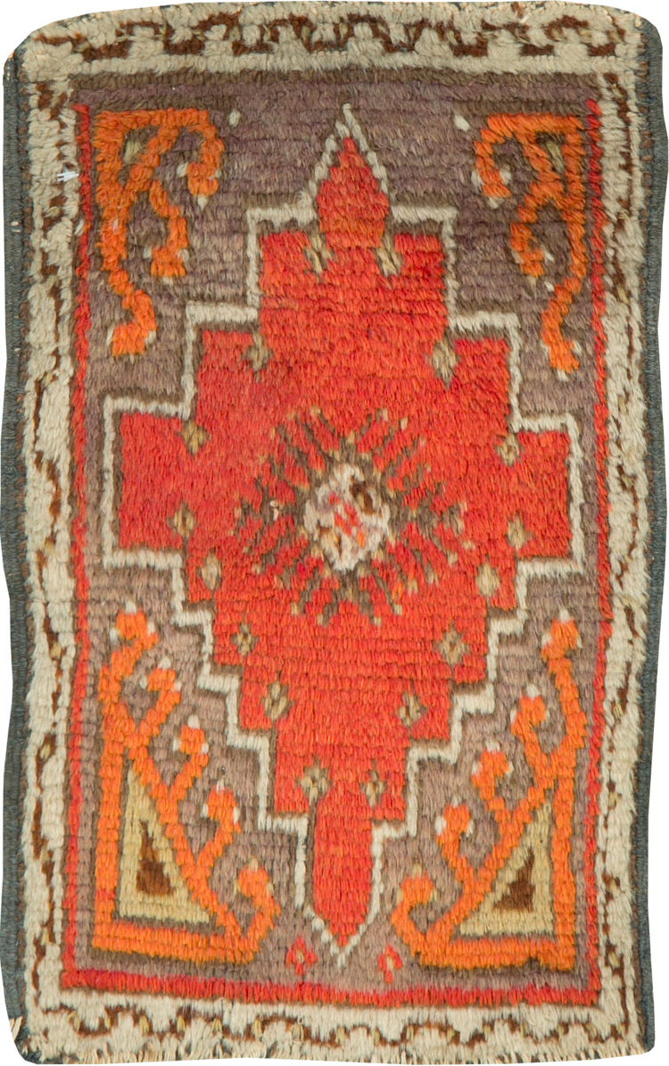Vintage Turkish Anatolian Throw Rug, No.26032 - Gsblank