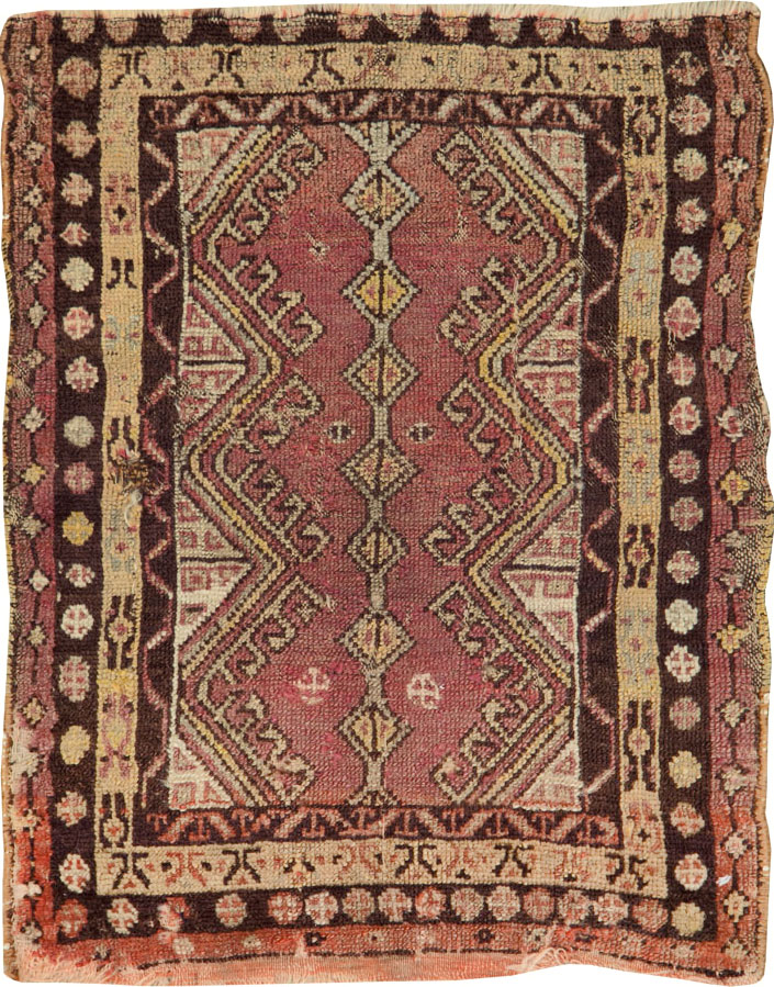 Vintage Turkish Anatolian Throw Rug, No.26037 - Gsblank