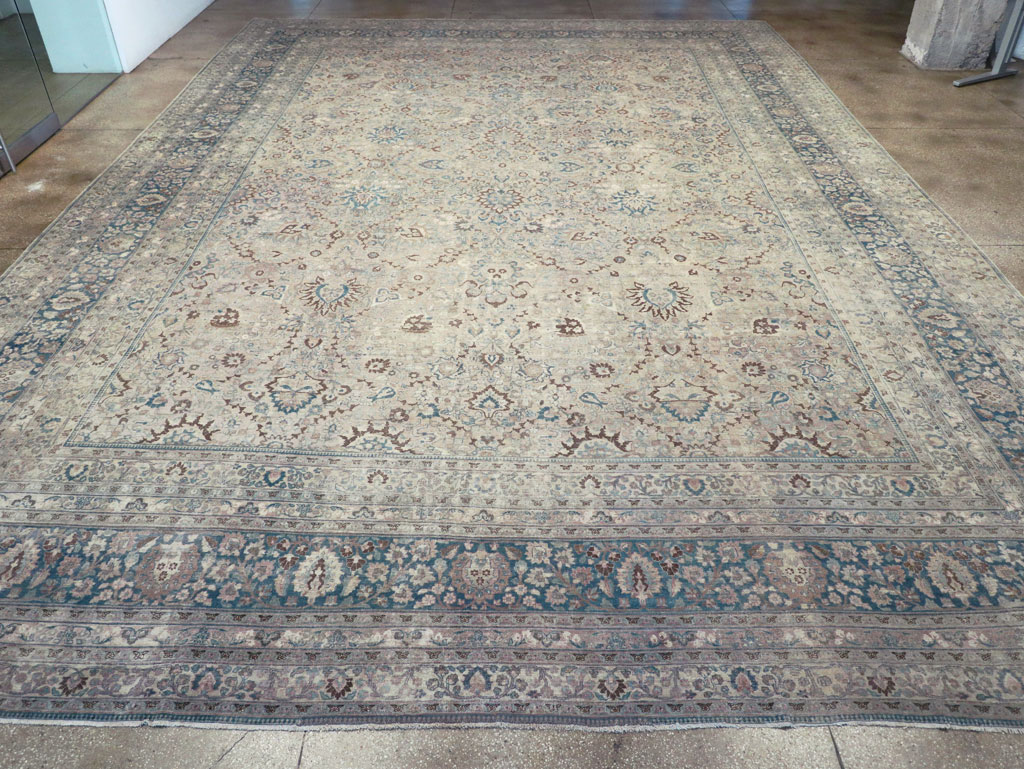 Antique Persian Mashad Oversize Carpet, No.26040 - Gsblank
