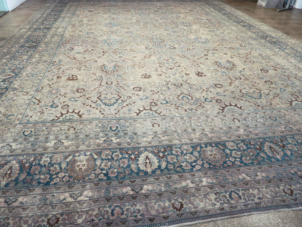 Antique Persian Mashad Oversize Carpet, No.26040 - Gsblank