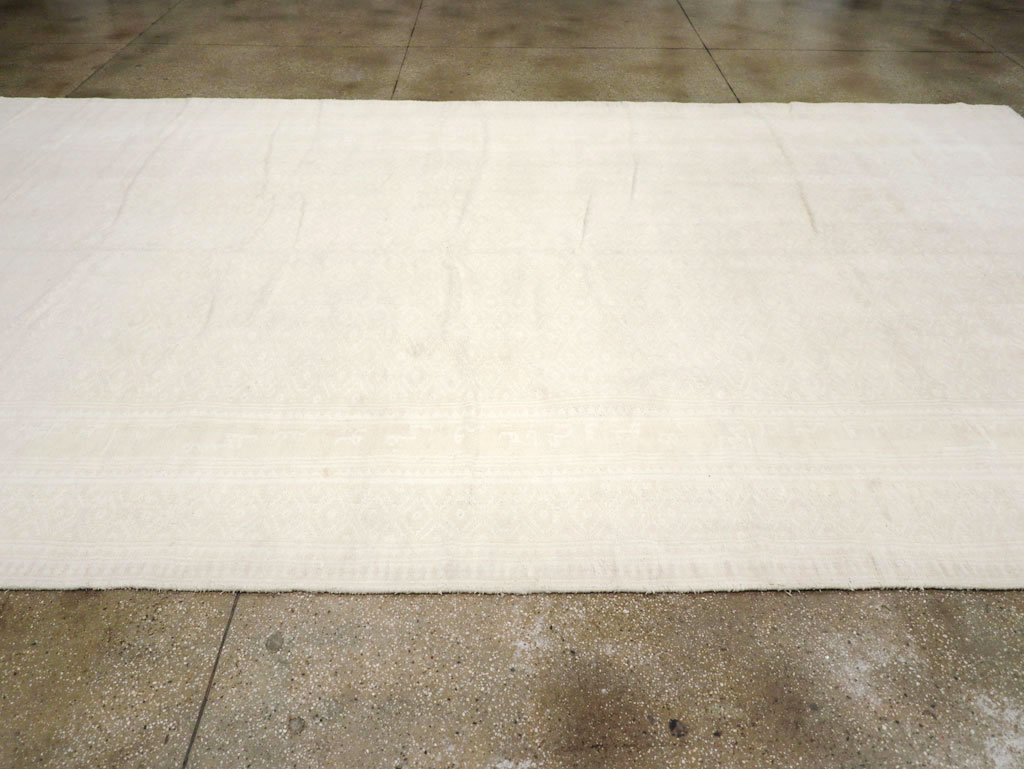 Vintage Persian Cotton Flatweave Kilim Long and Narrow Carpet, No.26041 - Gsblank