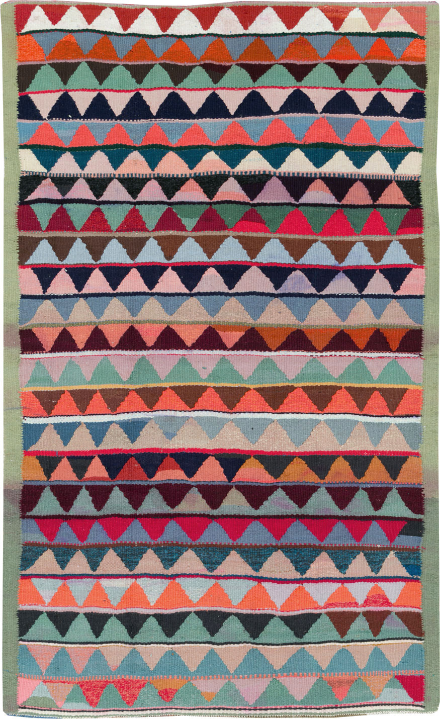 Vintage Persian Flatweave Accent Rug, No.26079 - Gsblank