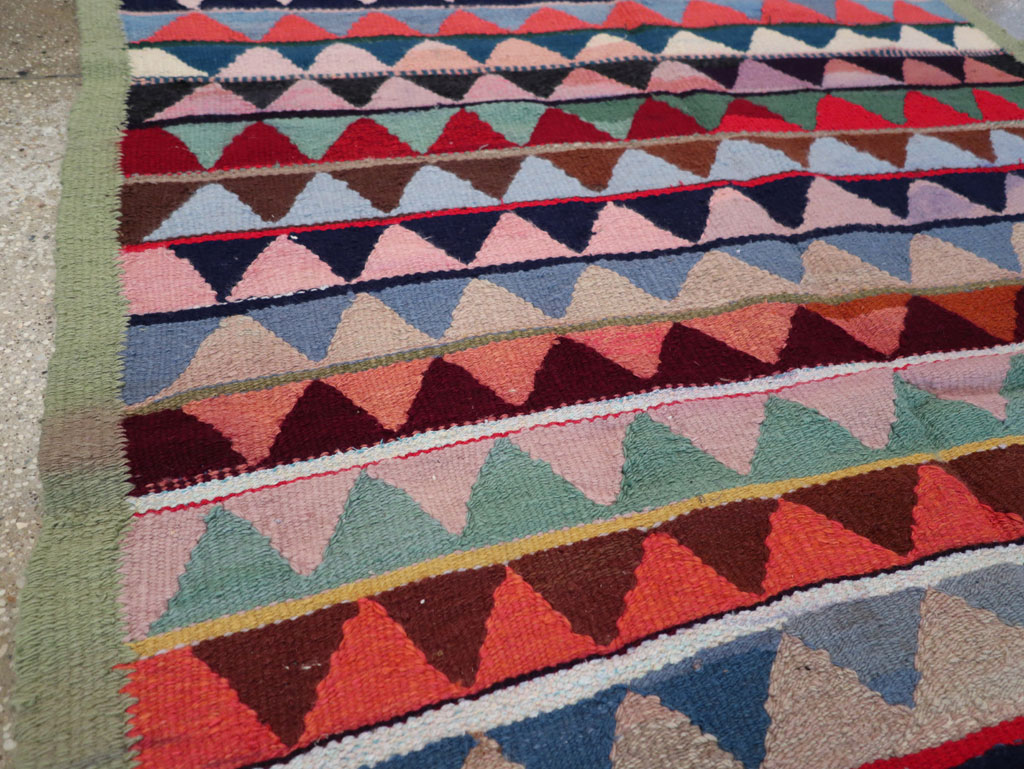 Vintage Persian Flatweave Accent Rug, No.26079 - Gsblank