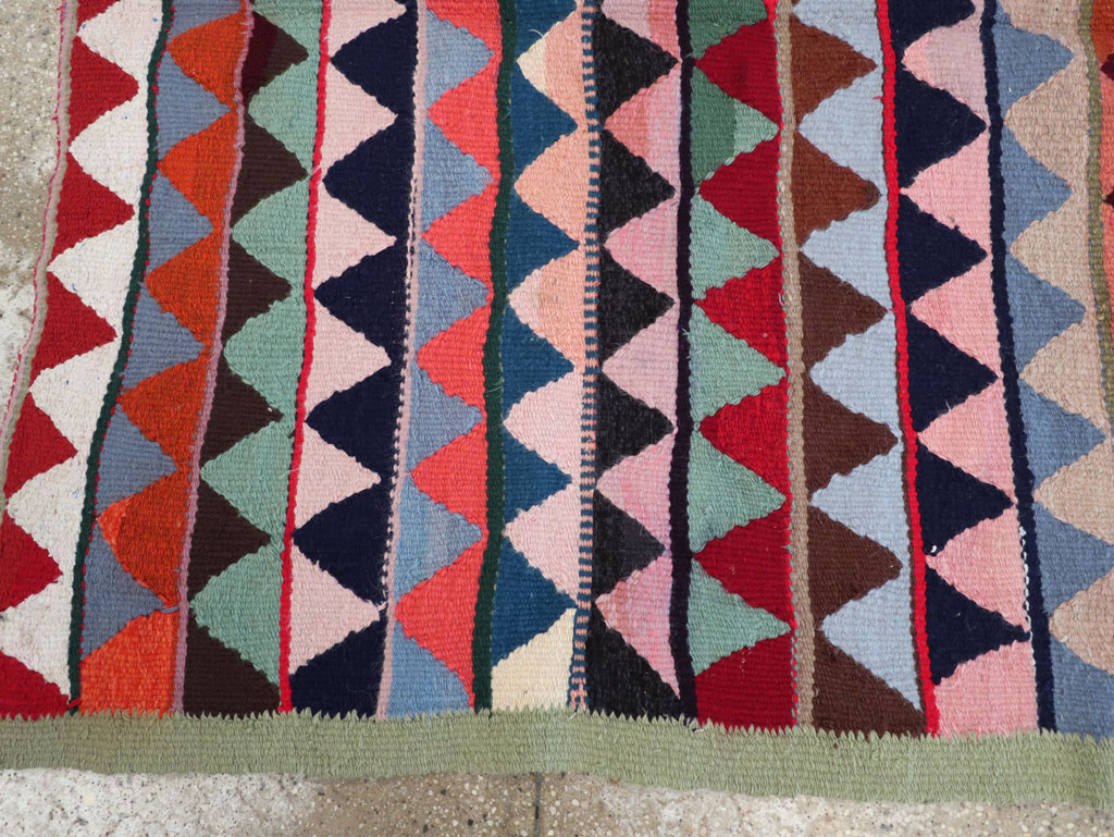 Vintage Persian Flatweave Accent Rug, No.26079 - Gsblank