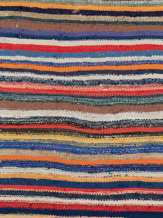 Vintage Persian Flatweave Kilim Throw Rug, No.26118 - Gsblank