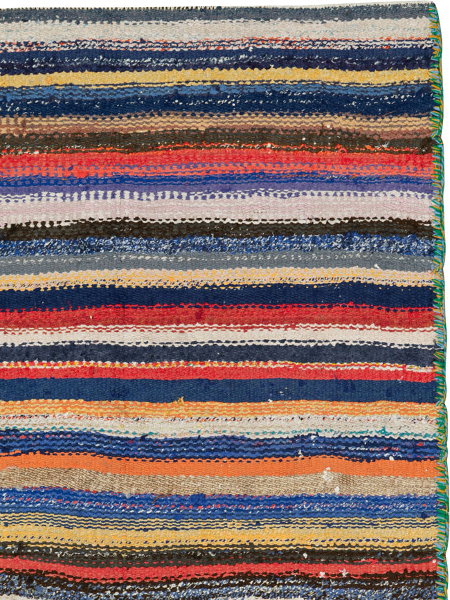 Vintage Persian Flatweave Kilim Throw Rug, No.26118 - Gsblank