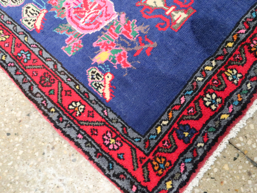 Vintage Persian Hamadan Throw Rug, No.26155 - Gsblank