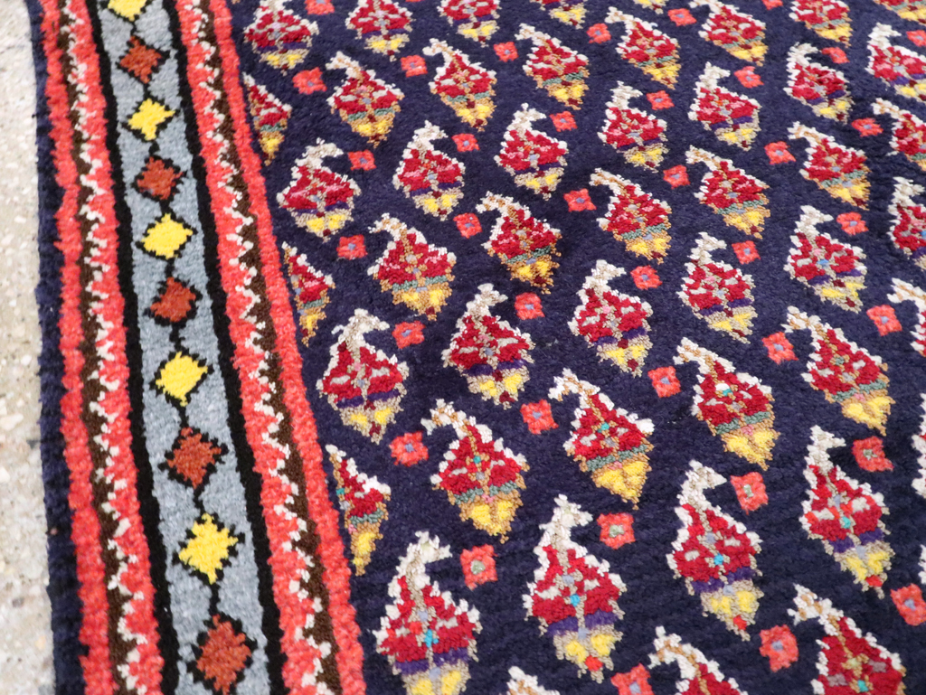 Vintage Persian Hamadan Throw Rug, No.26178 - Gsblank