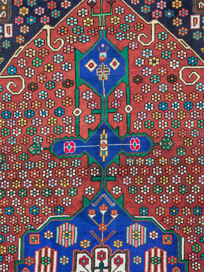 Vintage Persian Hamadan Rug, No.26180 - Gsblank