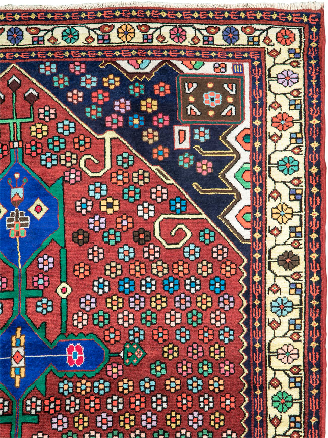 Vintage Persian Hamadan Rug, No.26180 - Gsblank