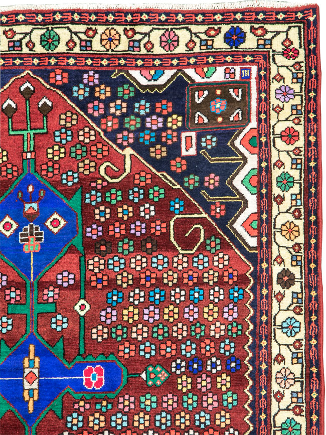 Vintage Persian Hamadan Rug, No.26180 - Gsblank