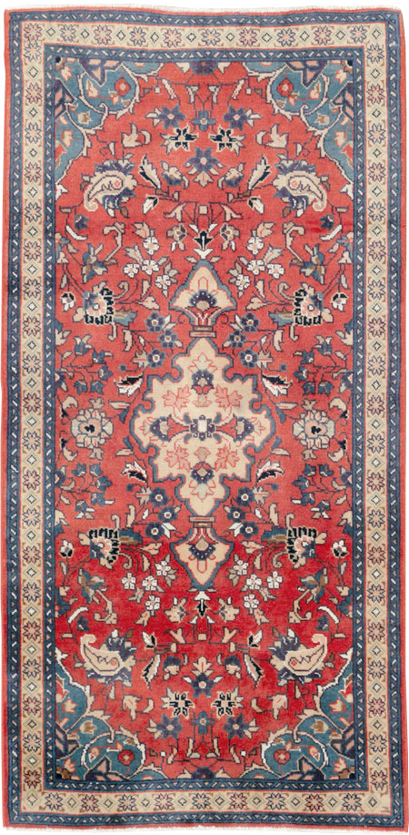 Vintage Persian Tabriz Throw Rug (Pair: 1 of 2), No.26189 - Gsblank