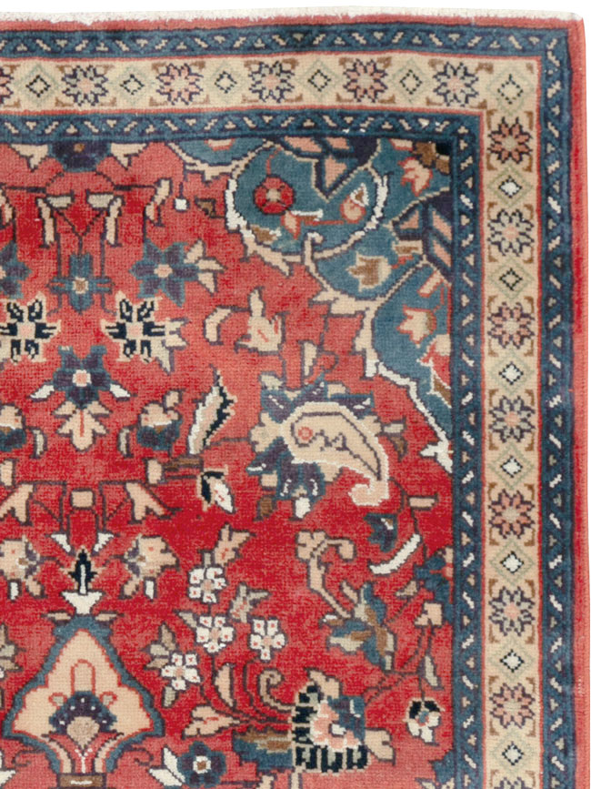 Vintage Persian Tabriz Throw Rug (Pair: 1 of 2), No.26189 - Gsblank