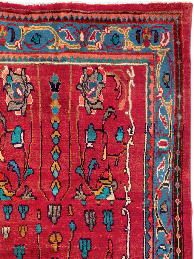 Vintage Persian Mahal Rug, No.26197 - Gsblank