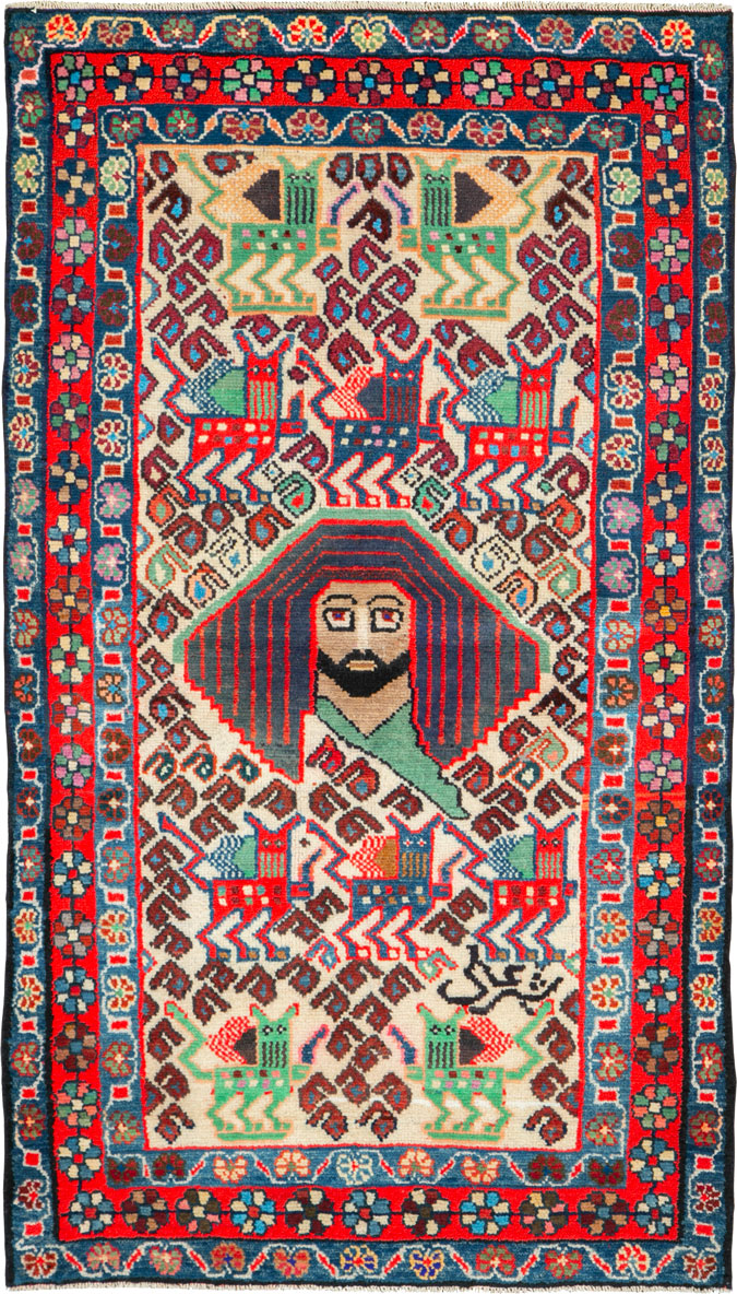 Vintage Persian Hamadan Rug, No.26213 - Gsblank