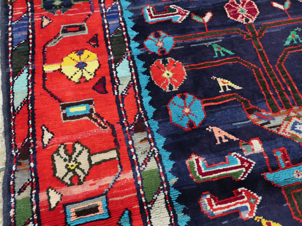 Vintage Persian Hamadan Rug, No.26214 - Gsblank