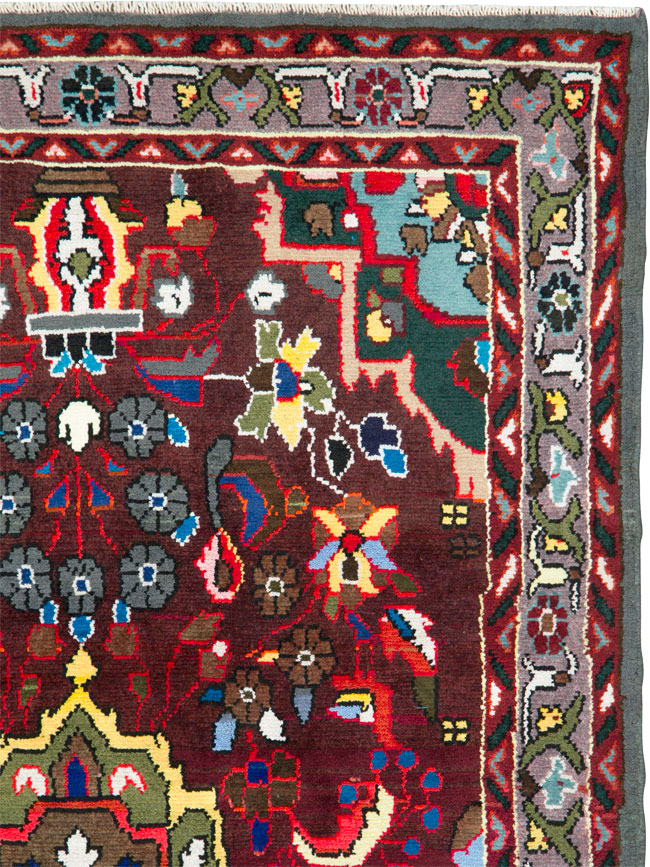 Vintage Persian Hamadan Rug, No.26263 - Gsblank