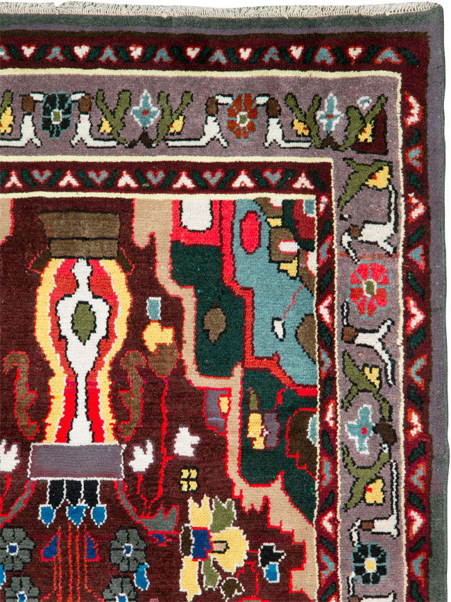 Vintage Persian Hamadan Rug, No.26263 - Gsblank