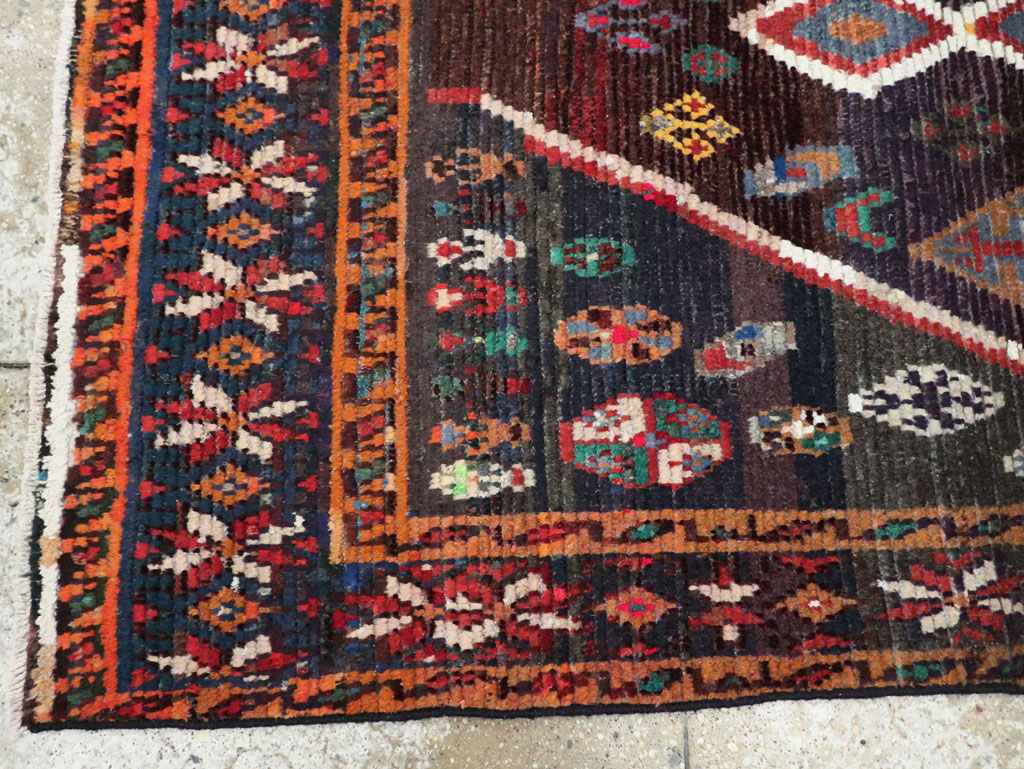 Vintage Persian Gabbeh Accent Rug, No.26269 - Gsblank