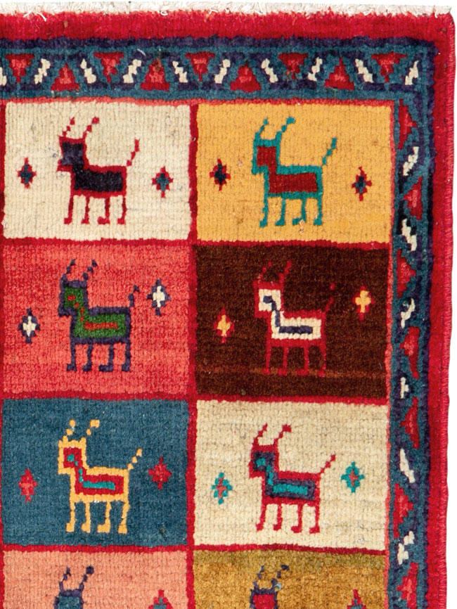 Vintage Persian Mahal Square Rug (Pair: 2 of 2), No.26273 - Gsblank