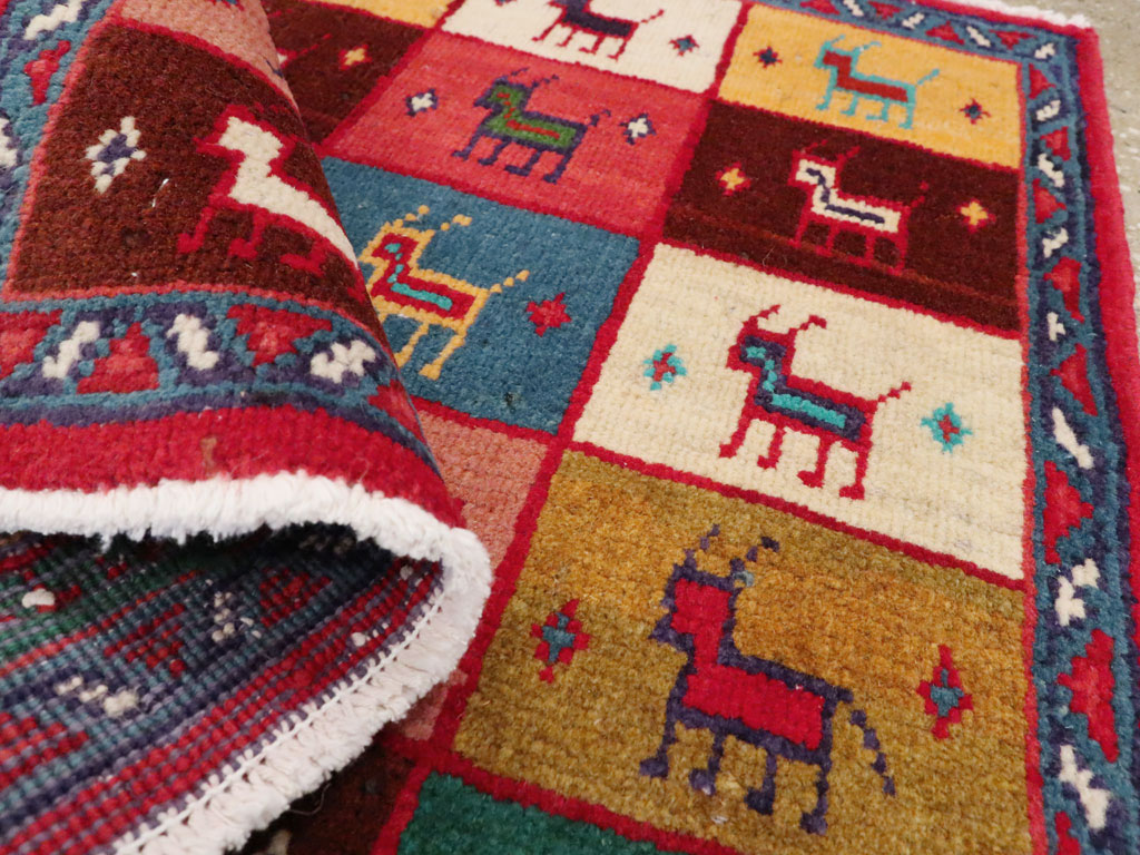 Vintage Persian Mahal Square Rug (Pair: 2 of 2), No.26273 - Gsblank