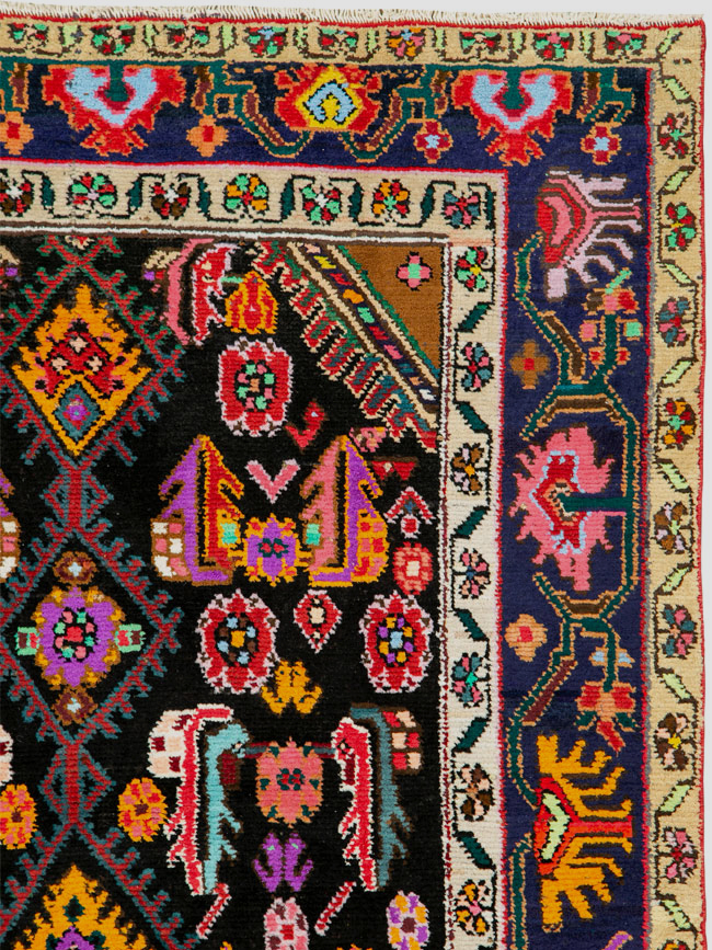 Vintage Persian Hamadan Gallery Carpet, No.26278 - Gsblank