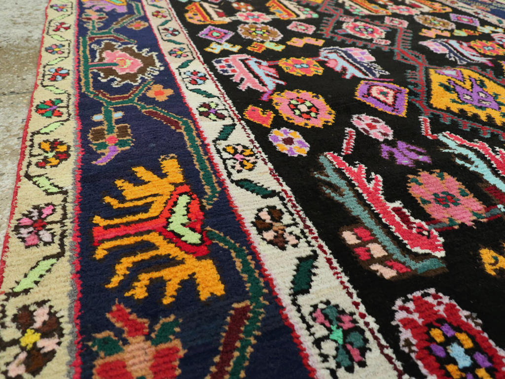 Vintage Persian Hamadan Gallery Carpet, No.26278 - Gsblank