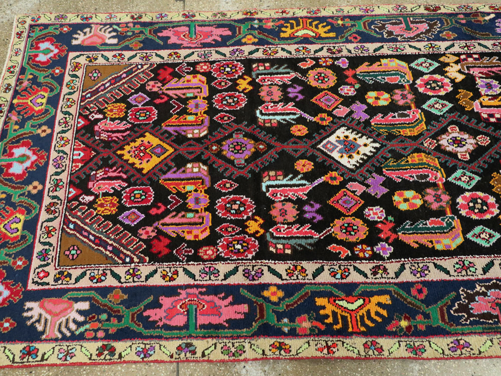 Vintage Persian Hamadan Gallery Carpet, No.26278 - Gsblank