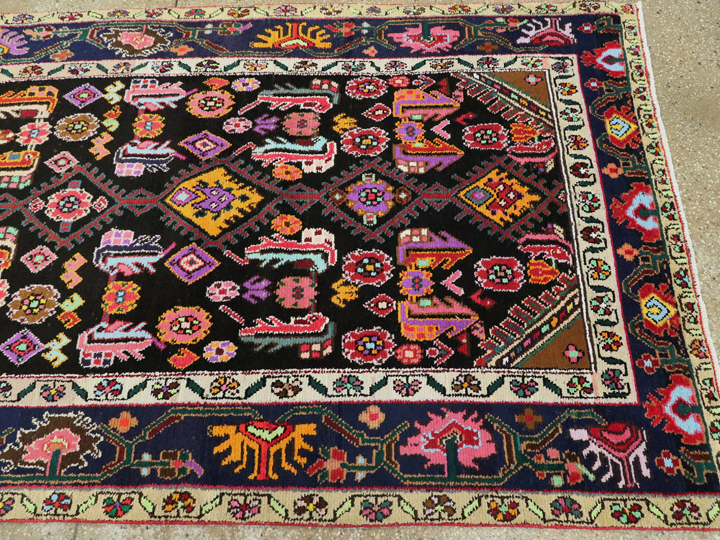 Vintage Persian Hamadan Gallery Carpet, No.26278 - Gsblank