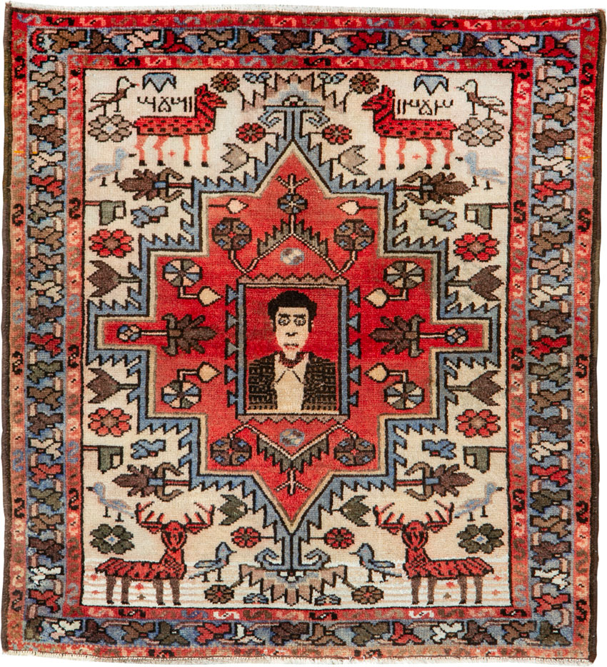 Vintage Persian Hamadan Rug, No.26283 - Gsblank