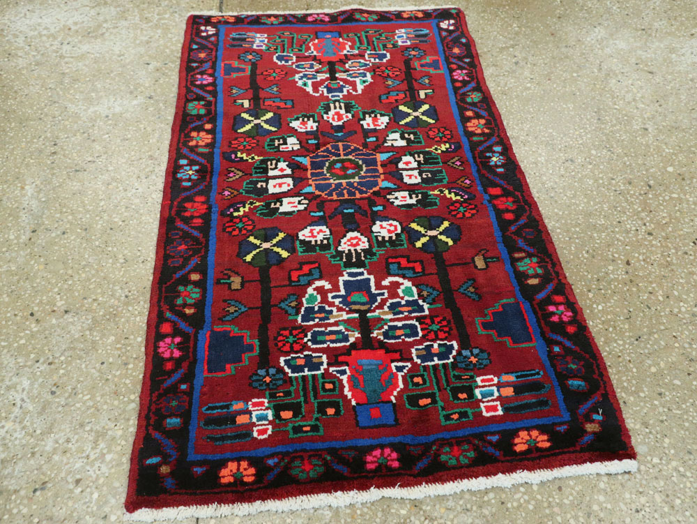 Vintage Persian Hamadan Rug, No.26290 - Gsblank