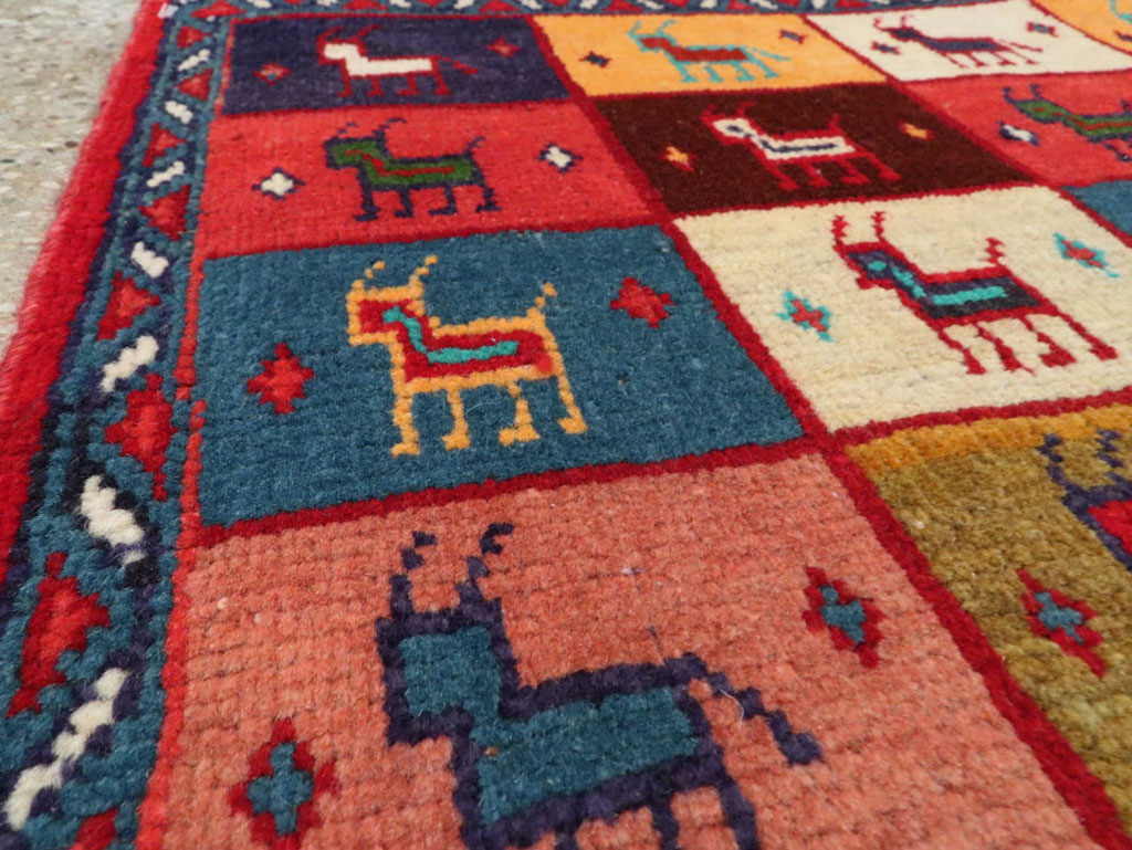 Vintage Persian Mahal Square Rug (Pair: 1 of 2), No.26292 - Gsblank