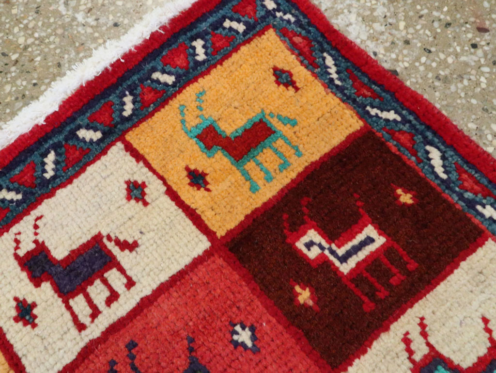 Vintage Persian Mahal Square Rug (Pair: 1 of 2), No.26292 - Gsblank