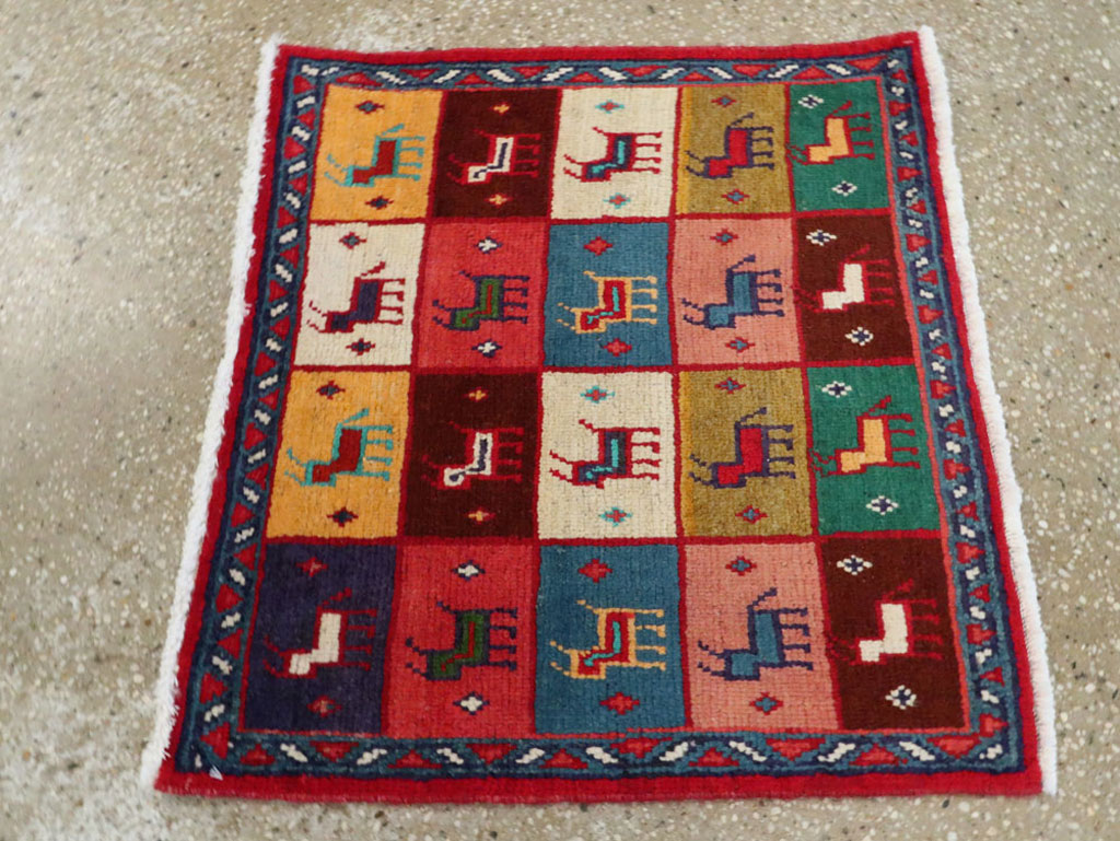 Vintage Persian Mahal Square Rug (Pair: 1 of 2), No.26292 - Gsblank
